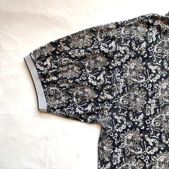 Vintage Jack Nicklaus Polo Shirt Mens L All Over Print Paisley Golf Short Sleeve - Picture 7 of 12